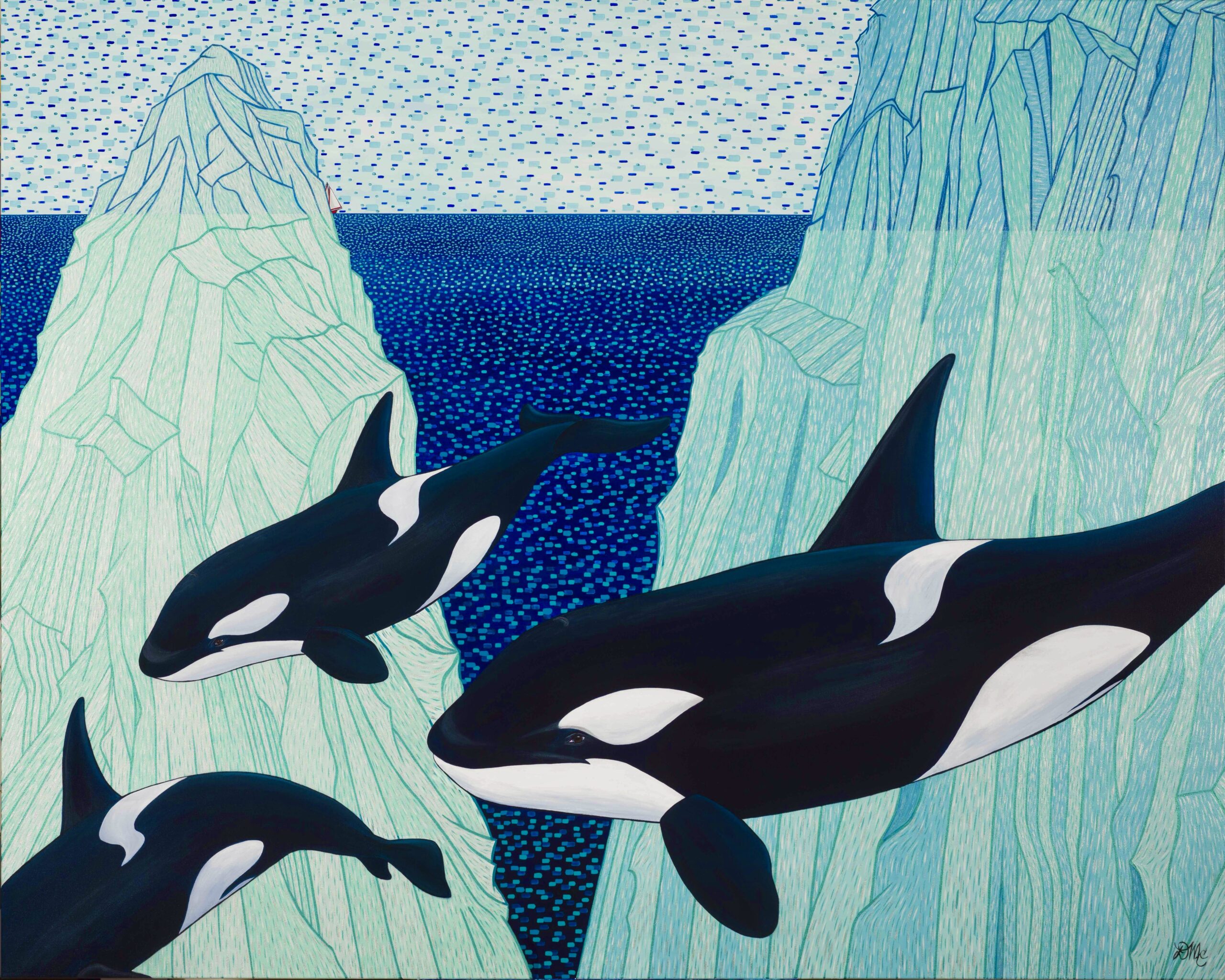 Above and Below- acrylic on canvas, 48x60, $3600