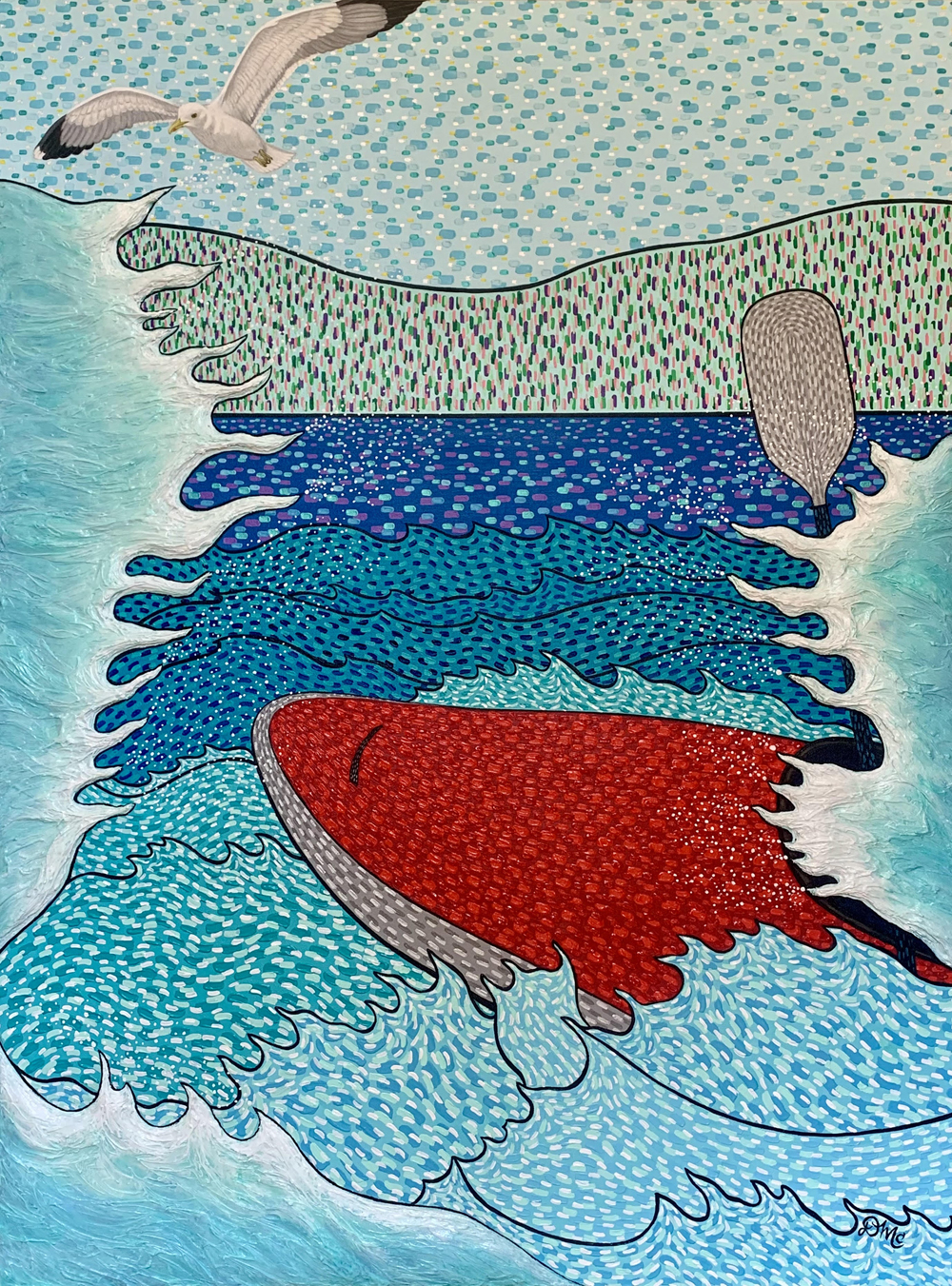 Through the Rapids, Acrylic, 48x36 , $3600