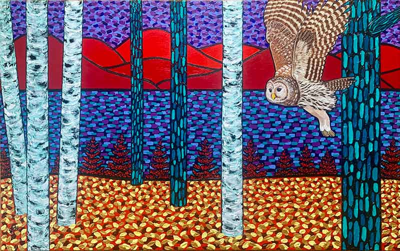 Just released from the DMc Private Collection! Night Life, acrylic on canvas, 30"x48", unframed $2800